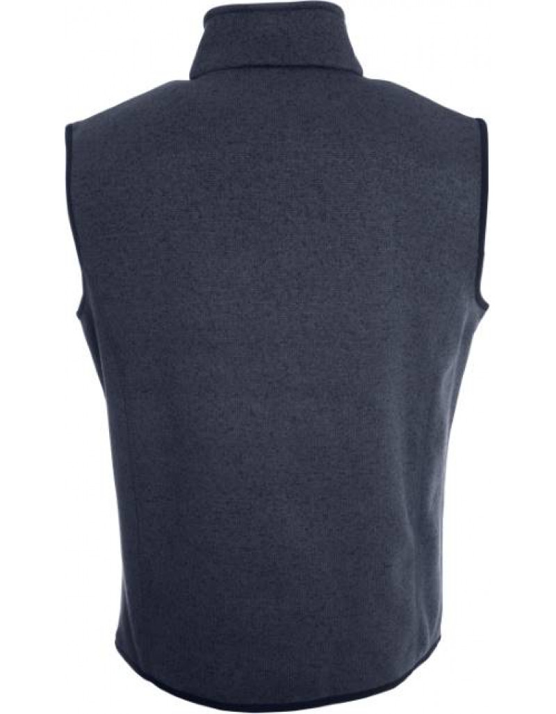 Vestă tricotată din fleece pentru bărbați cu guler ridicat